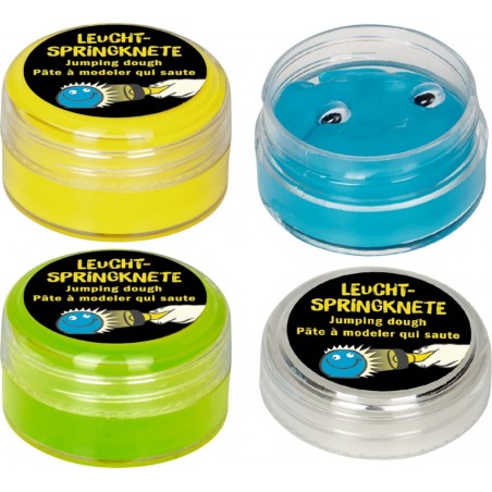 Stuiterende klei glow in the dark met oogjes