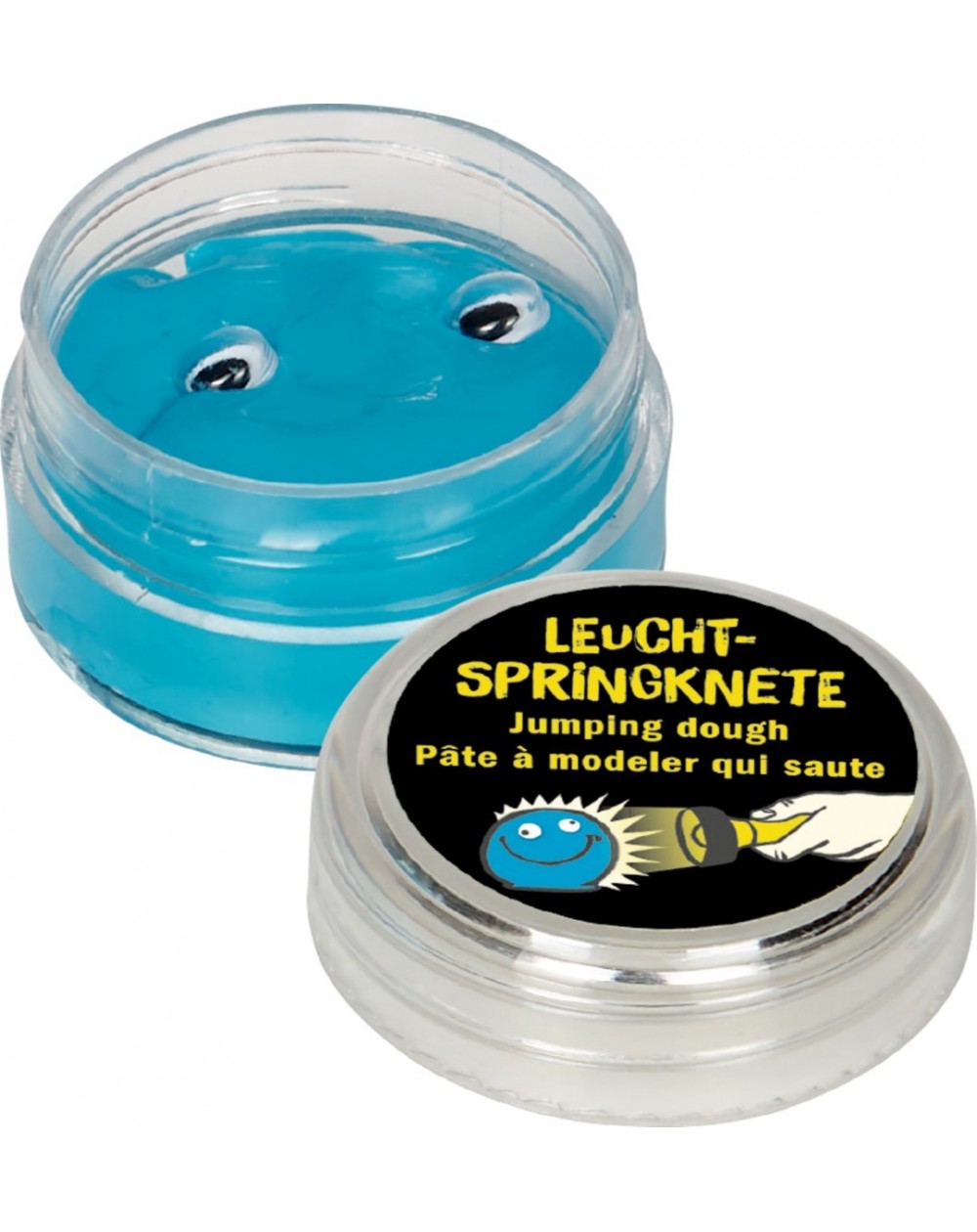 Stuiterende klei glow in the dark met oogjes