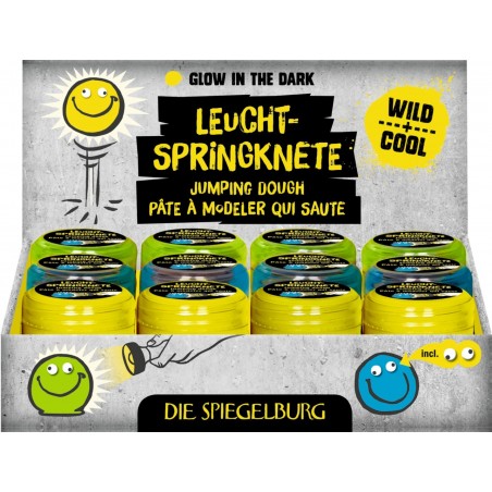 Stuiterende klei glow in the dark met oogjes