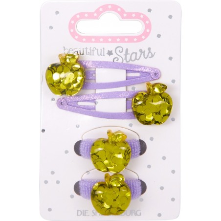 Haarclip + elestiek Appel