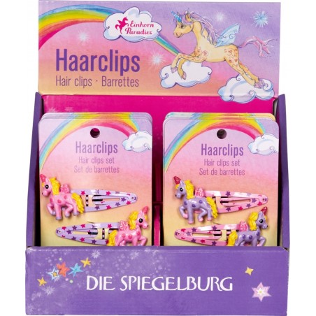 Metalen haarclips eenhoorn set van 2