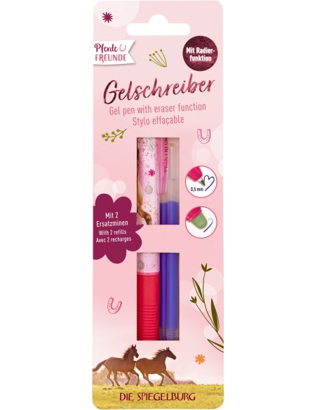 Uitwisbare gelpen paard met 2 reservevullingen