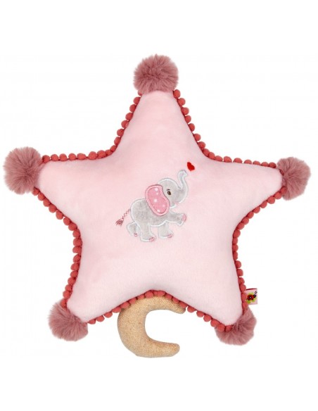 Muziekknuffel ster - roze
