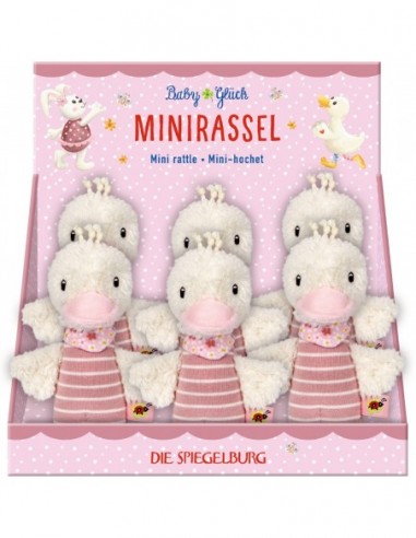 Mini rammelaar gansje - roze