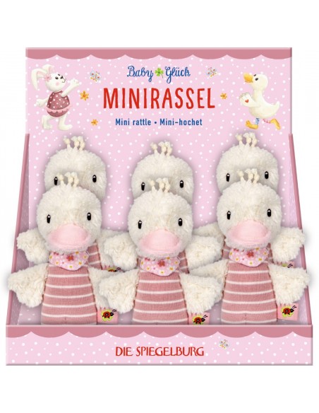 Mini rammelaar gansje - roze