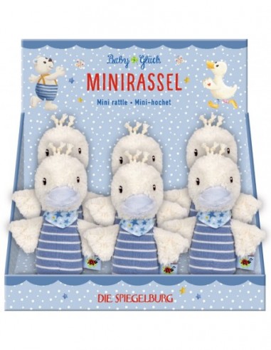 Mini rammelaar gansje - blauw