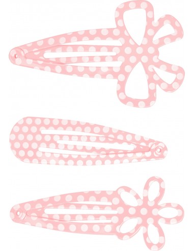 Metalen haarclips stipjes set van 3