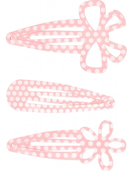 Metalen haarclips stipjes set van 3