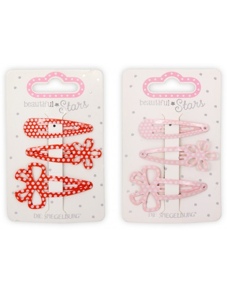 Metalen haarclips stipjes set van 3