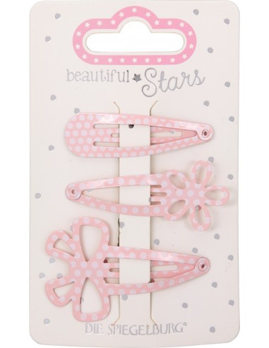 Metalen haarclips stipjes set van 3