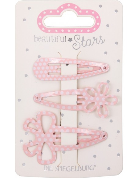 Metalen haarclips stipjes set van 3