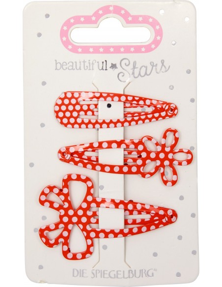 Metalen haarclips stipjes set van 3