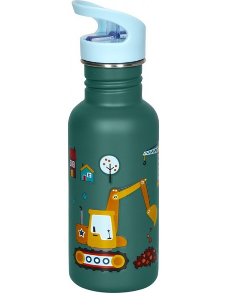 Edelstaalfles - graafmachine