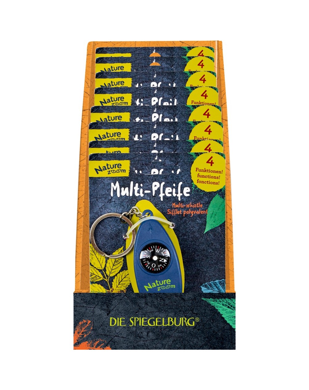 Multifunctioneel fluitje loep kompas thermometer