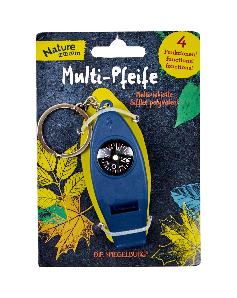 Multifunctioneel fluitje loep kompas thermometer
