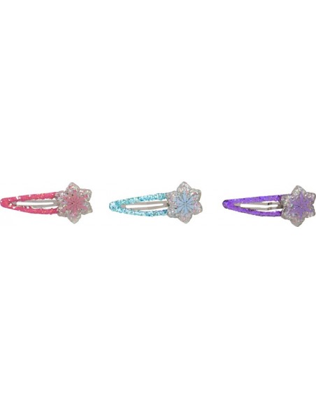 Metalen haarclips ijsbloem set van 2