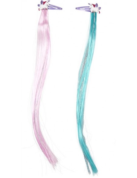 Glitterhighlights eenhoorn 30 cm set van 4 haarclips