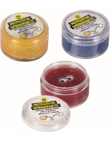 Stuiterende klei metallic met oogjes