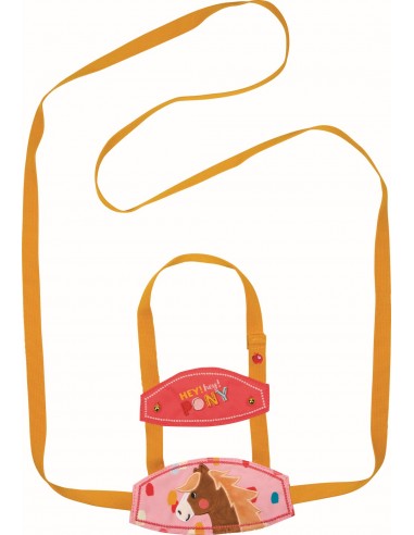 Paardentuigje speeltuigje van stof met applicatie