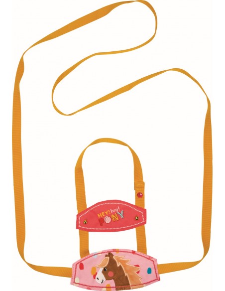 Paardentuigje speeltuigje van stof met applicatie