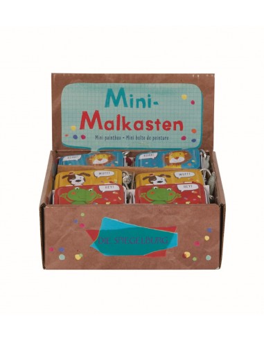 Mini verfdoosje op waterbasis met kwast