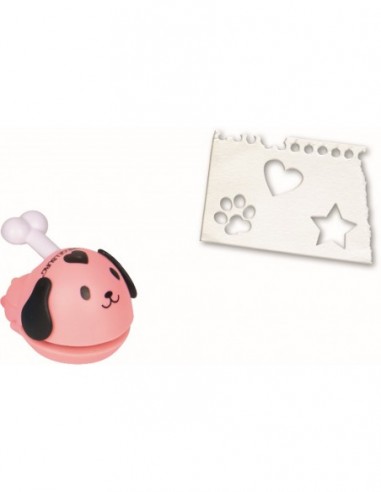 Paperpunch pootjes hondje 3 kleuren assorti