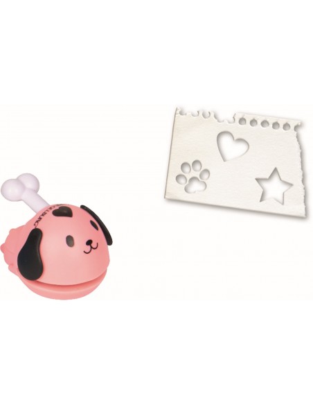Paperpunch pootjes hondje 3 kleuren assorti