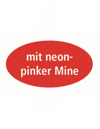 Neon roze potlood met glitter sneeuwbal topper