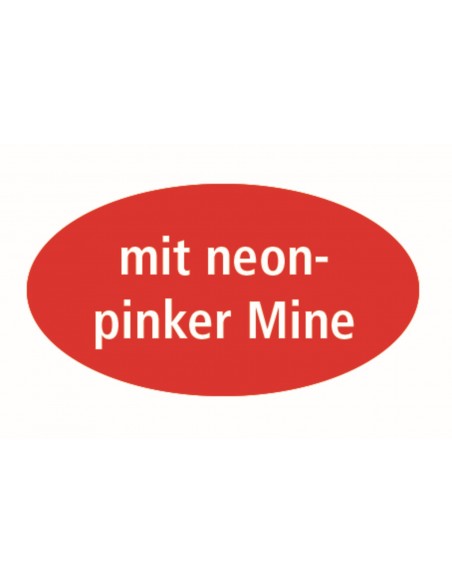 Neon roze potlood met glitter sneeuwbal topper