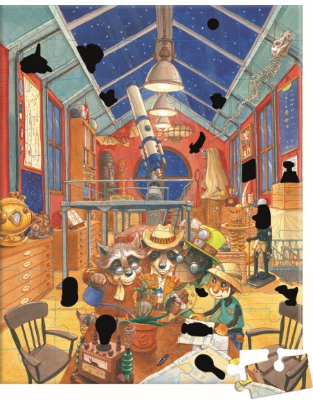 Memopuzzel met wrijfplaatjes (50 stukjes)