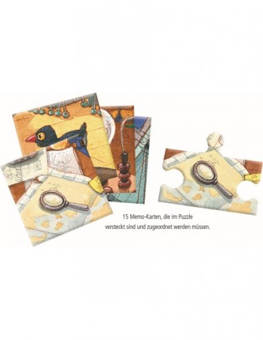 Memopuzzel met wrijfplaatjes (50 stukjes)