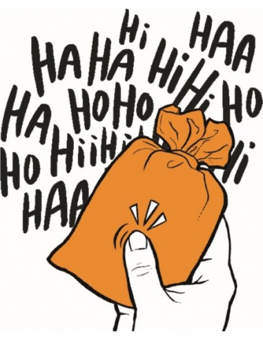 Griezelige lachzak 13 cm