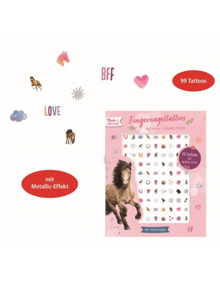 Nageltattoos paard tatoeages