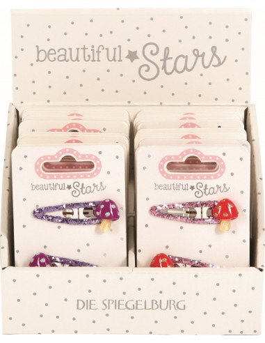 Metalen haarclips paddenstoel set van 2