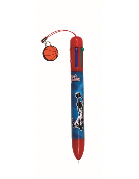 Balpen basketbal schrijft in 6 kleuren Cool Sports
