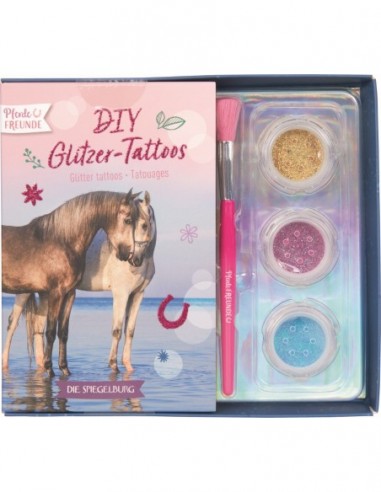 DIY tatoeages glitter paard tattoo