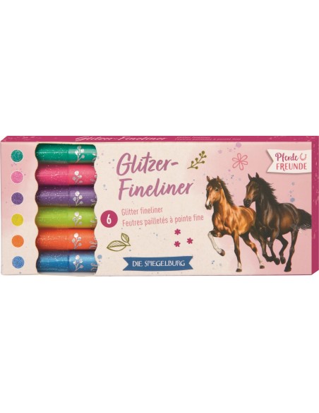 Glitter fineliners paard