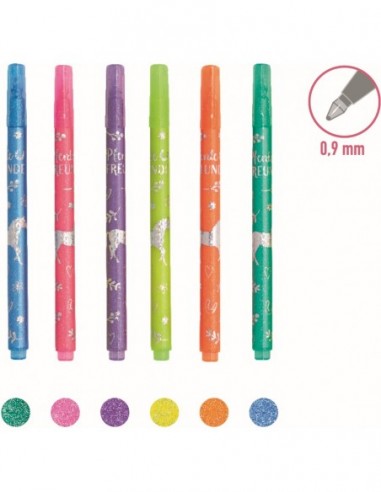 Glitter fineliners paard