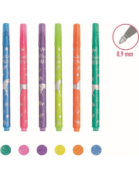Glitter fineliners paard