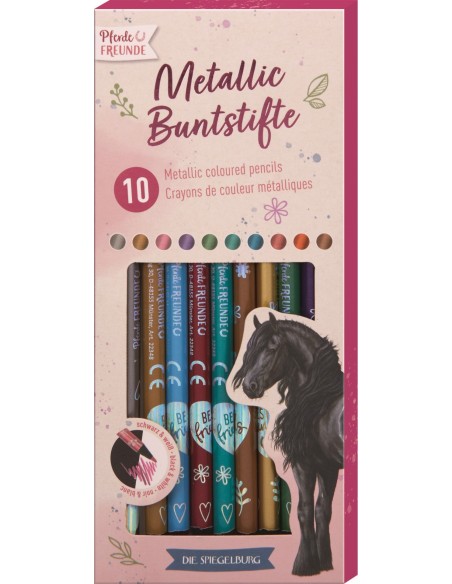 Metallic kleurpotloden paard