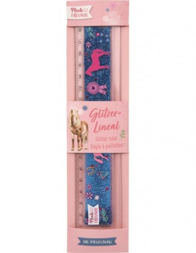 Glitter liniaal paard