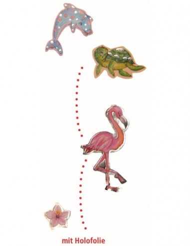 Stickers zeemeermin Nella Nixe op rol holografisch