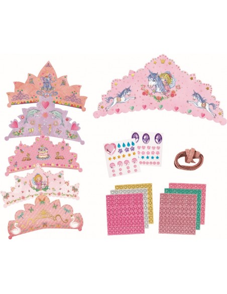 Tiara creatieset met 6 kronen om te versieren