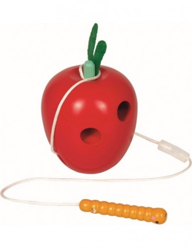 Houten rijgspel appel educatief