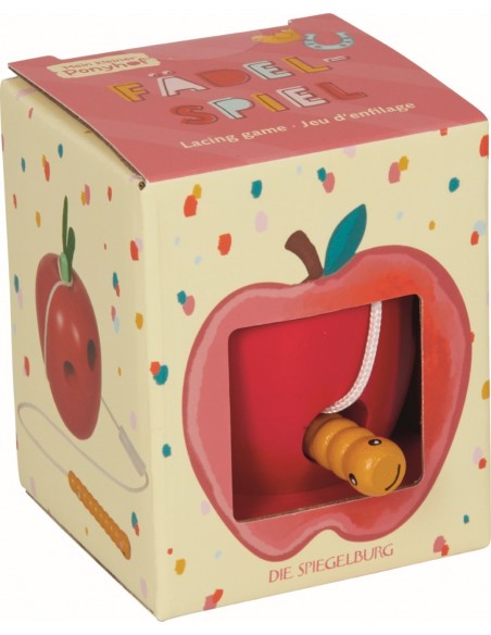 Houten rijgspel appel educatief