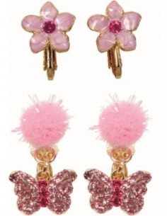 Sieradenset oorclips bloem... 2