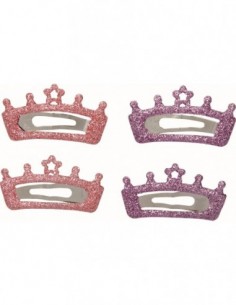 Haarclips glitterkroon 2