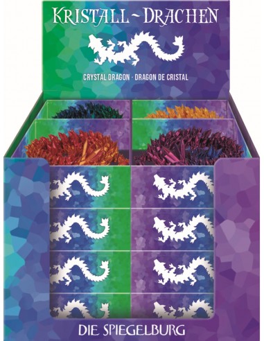 Kristallen Draak 30 cm in 4 kleuren