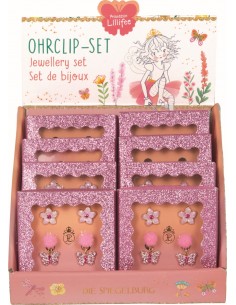 Sieradenset oorclips bloem...