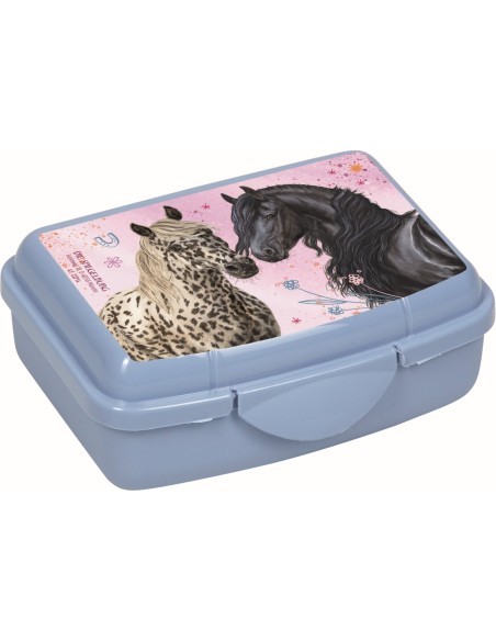 Mini snackbox paard lichtblauw